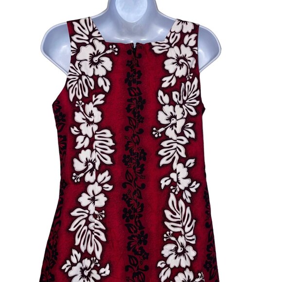 Vintage Royal Creations Hawaii Muumuu Dress Womens L Red Mumu Floral Hawaiian - Picture 7 of 10